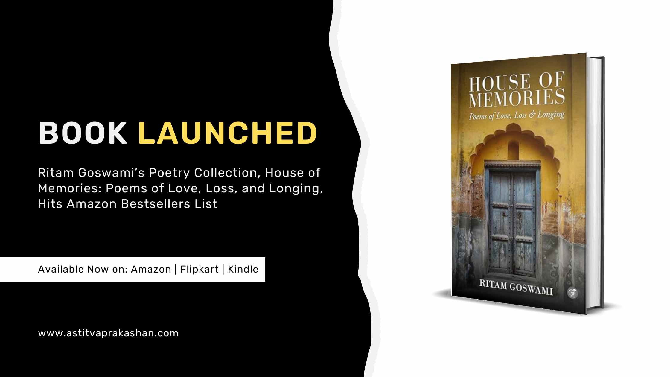 You are currently viewing Ritam Goswami’s New Poetry Collection, House of Memories: Poems of Love, Loss, and Longing, Hits Amazon Bestsellers List